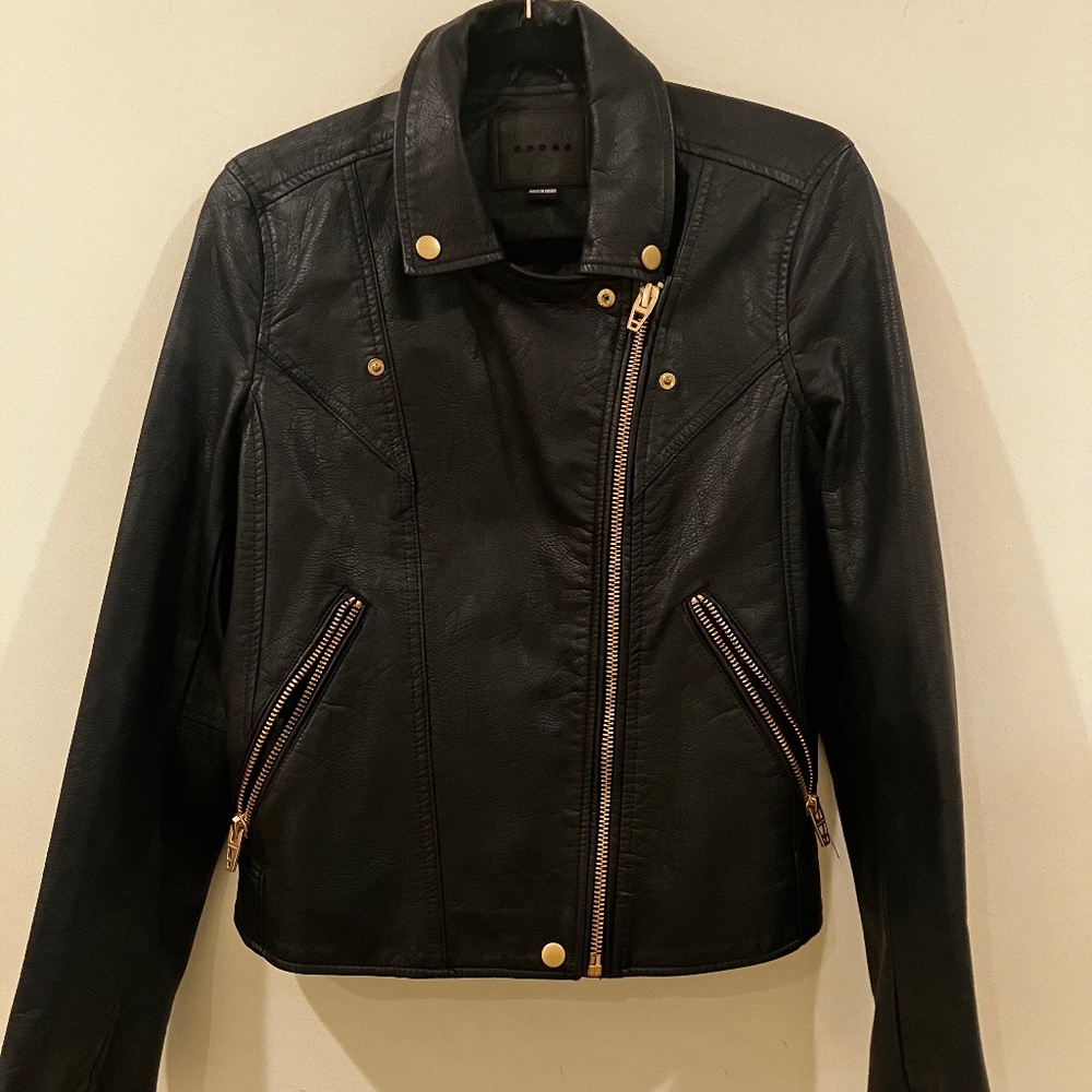BlankNYC Faux Leather Moto Jacket Size M